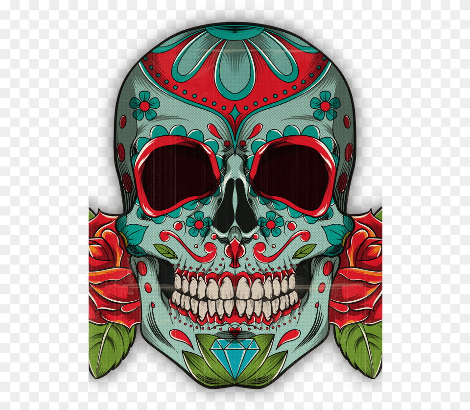 Carta La Latineria On Behance Sugar Skull Art Sugar Calavera, Mask Free Png Download