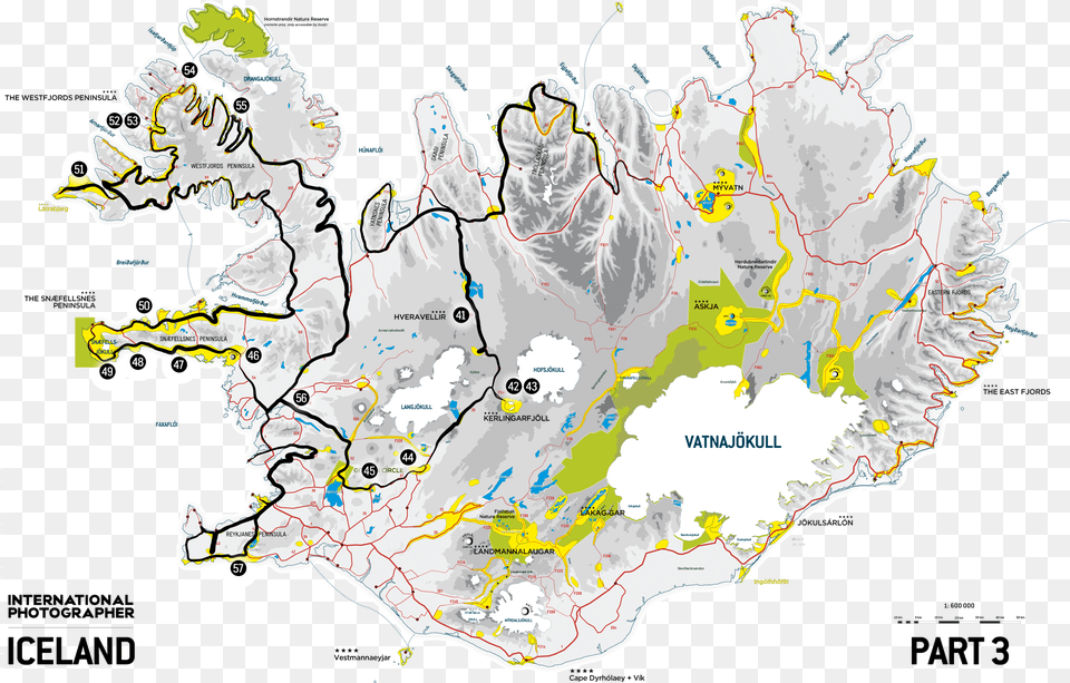 Carte De La Troisime Partie Du Road Trip En Islande Map, Chart, Plot, Atlas, Diagram Free Png