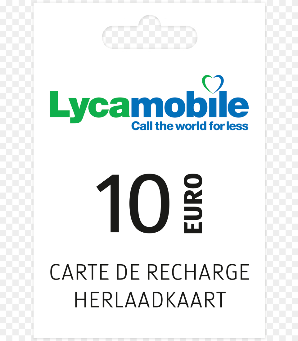 Carte De Recharge Lycamobile 10 Euros Lyca Mobile, Text, Symbol Free Png Download
