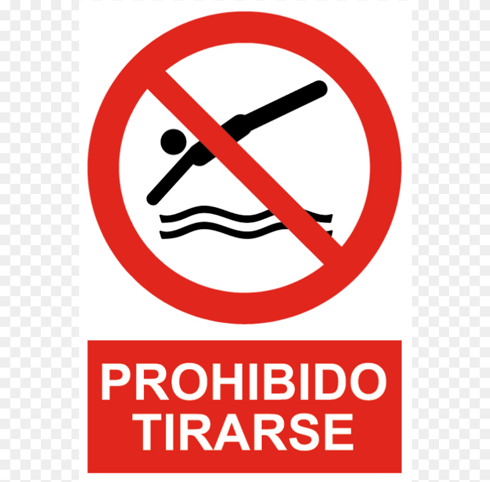 Cartel De Prohibido Tirarse Building Work In Progress, Sign, Symbol, Road Sign Png Image