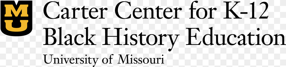 Carter Center For K 12 Black History Education Logo University Of Missouri, Text Free Png Download