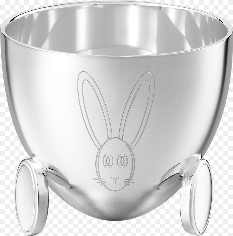 Cartier Baby Rabbit Egg Cup Egg Cup, Bowl, Mixing Bowl, Silver Png Image