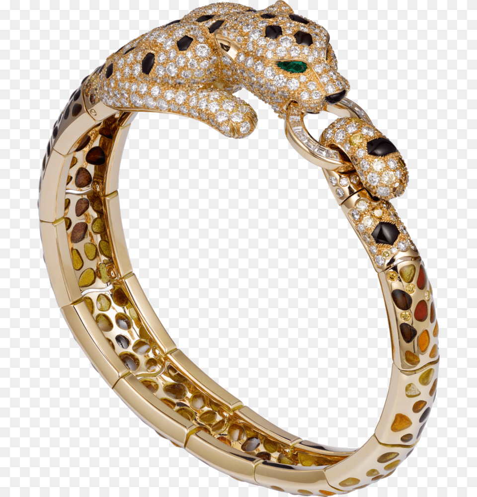 Cartier Bracelet Panther, Accessories, Jewelry, Gold, Diamond Free Png