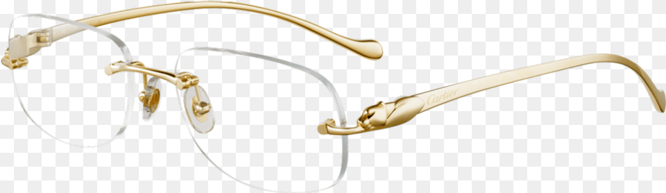 Cartier Gold Panthere Glasses, Accessories Free Transparent Png