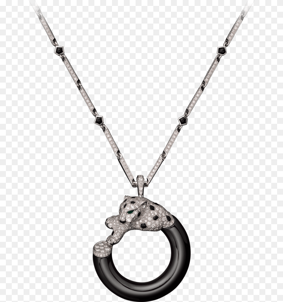Cartier Panthere Necklace, Accessories, Diamond, Gemstone, Jewelry Png Image