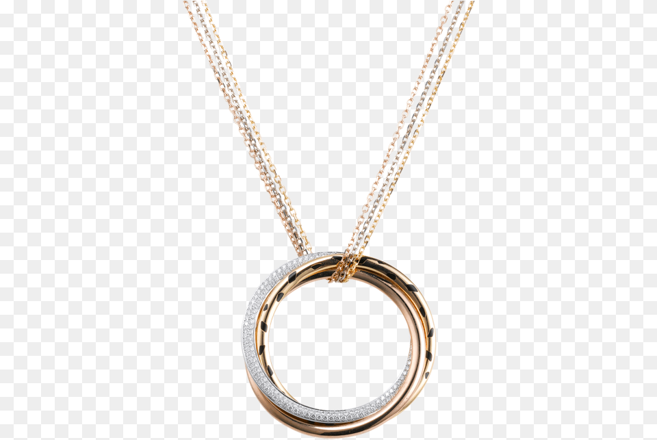 Cartier Pendant Image Interlocking Circles Pendant With Engraving, Accessories, Jewelry, Necklace, Diamond Free Transparent Png