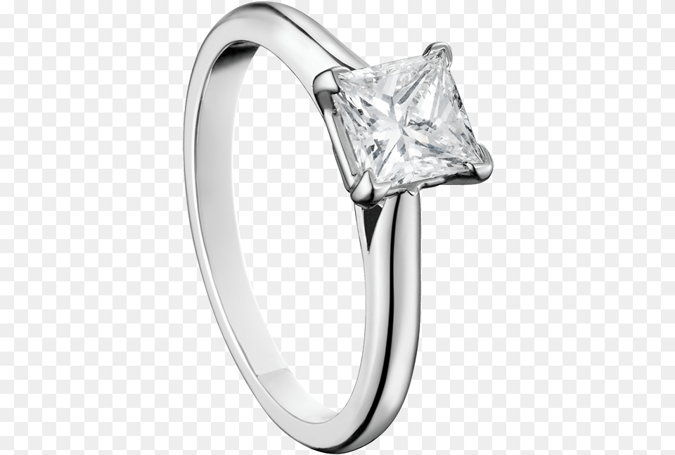 Cartier Princess Cut Engagement Ring Cartier Princess Cut Engagement V Tip, Accessories, Platinum, Jewelry, Gemstone Png Image