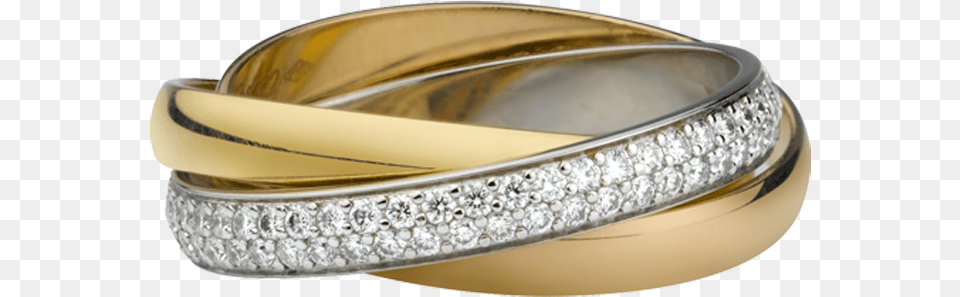Cartier Ring 3 Bands, Accessories, Jewelry, Ornament, Gold Png