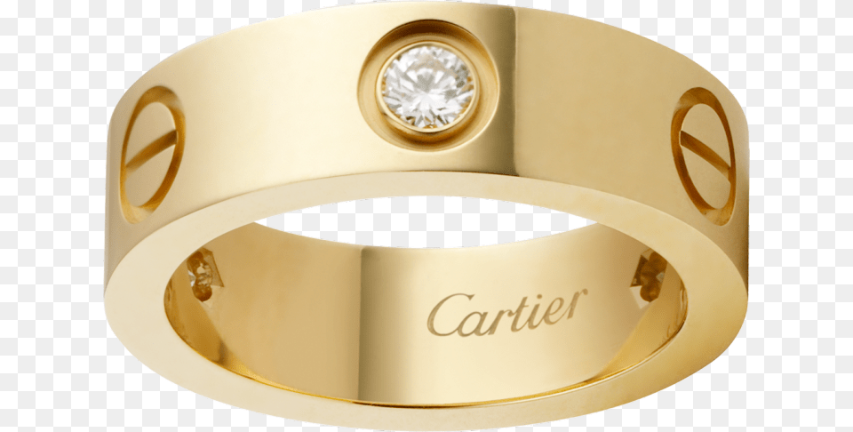 Cartier Ring With Diamond, Accessories, Gold, Jewelry, Gemstone Free Png