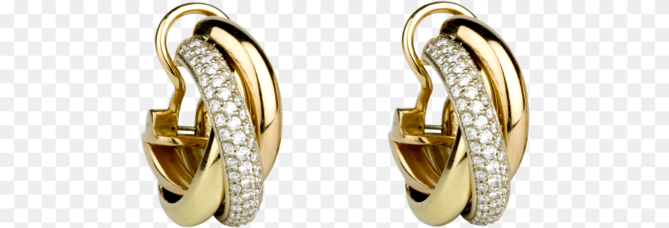 Cartier Trinity Diamond Earrings, Accessories, Earring, Gemstone, Jewelry Free Transparent Png