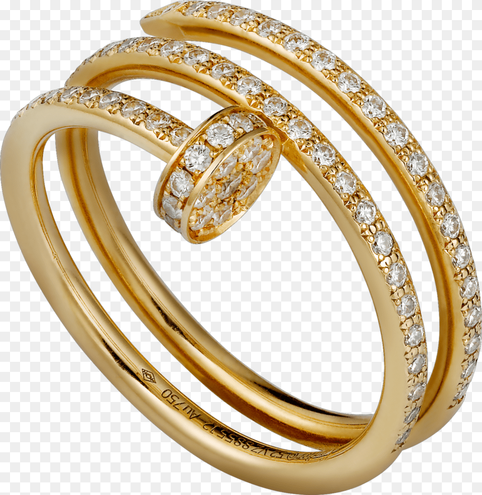 Cartier Un Clou Ring Diamond, Accessories, Gold, Jewelry, Gemstone Free Transparent Png