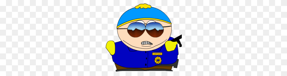 Cartman Cop Zoomed Icon South Park Iconset Sykonist, Vest, Lifejacket, Clothing, Sunglasses Free Transparent Png