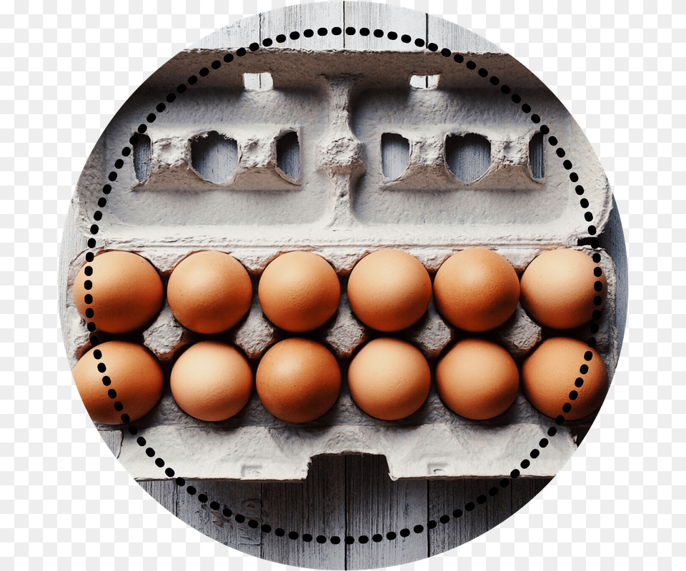 Carton Of Eggs Circle Idiom Dime A Dozen, Egg, Food Free Transparent Png