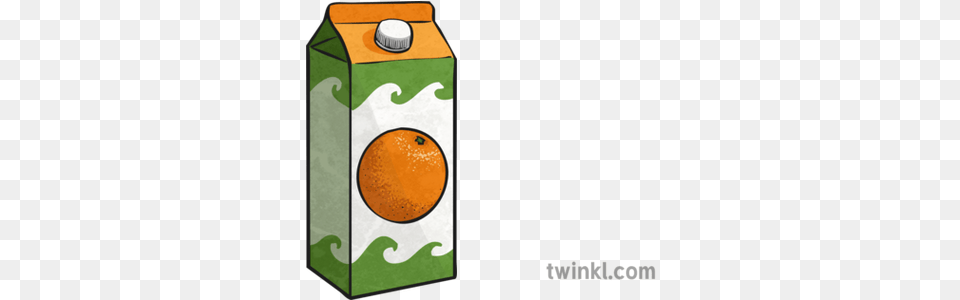 Carton Of Orange Juice Illustration Twinkl Orange Juice Carton Illustration, Beverage, Box, Cardboard, Plant Free Transparent Png