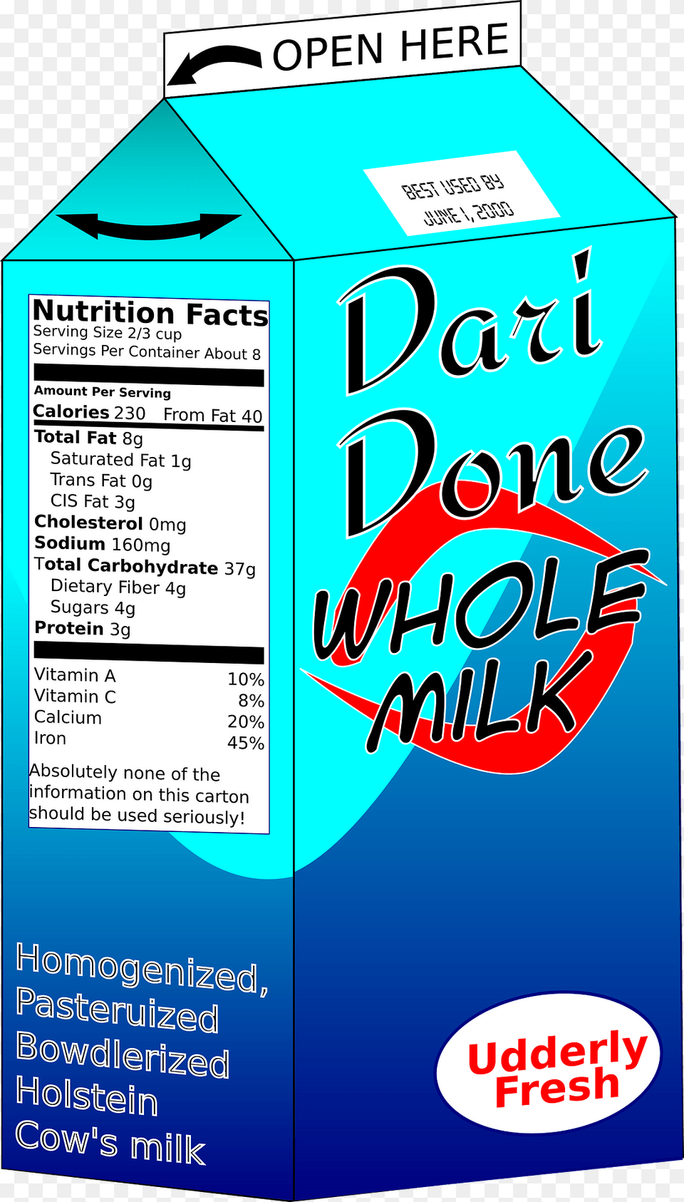 Carton Of Whole Milk Clipart, Food, Syrup, Seasoning, Advertisement Png Image