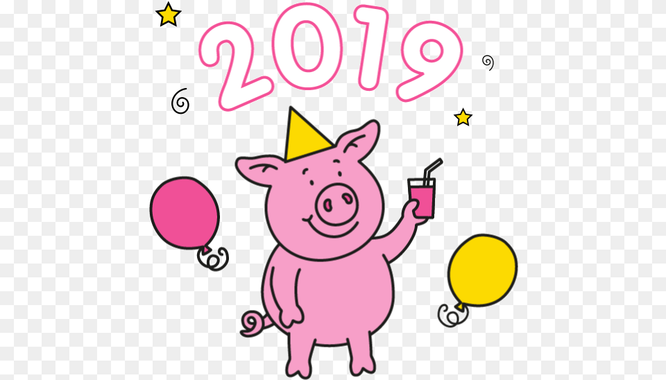 Cartoon, Animal, Mammal, Pig, Number Free Transparent Png