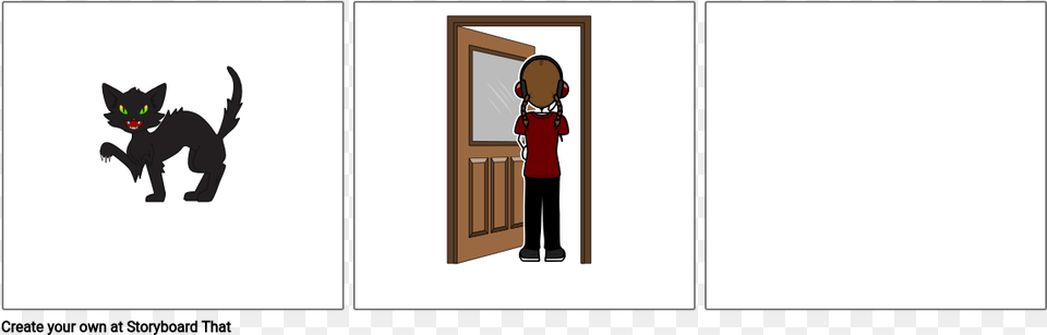 Cartoon, Door, Person, Animal, Cat Free Png Download