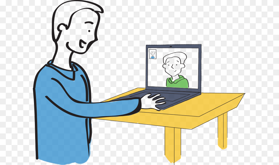 Cartoon, Table, Furniture, Desk, Pc Png Image