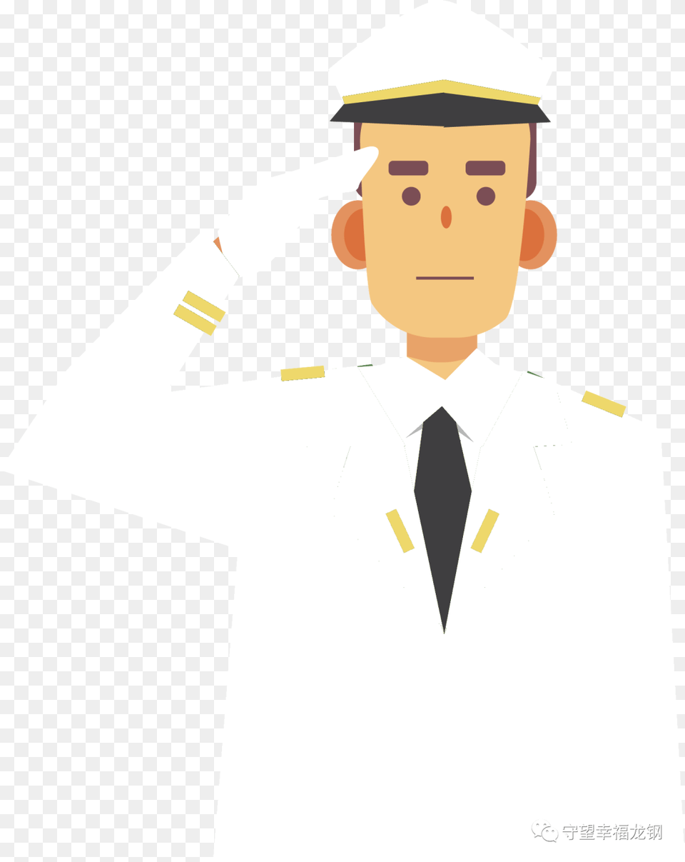 Cartoon, Captain, Officer, Person, Adult Free Transparent Png