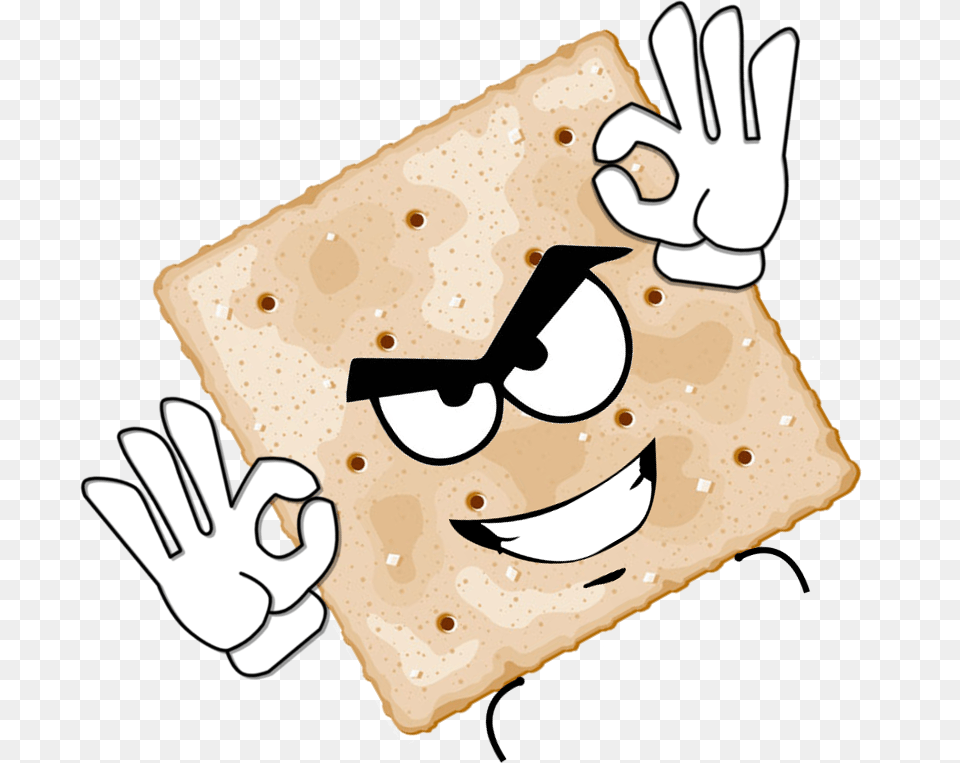 Cartoon, Bread, Cracker, Food, Face Free Png Download