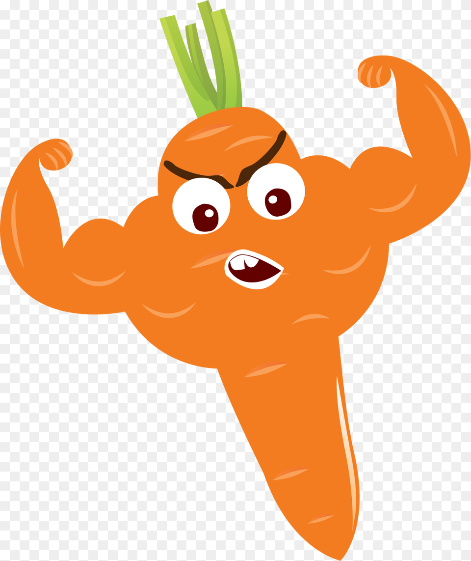 Cartoon, Carrot, Vegetable, Produce, Plant Png Image
