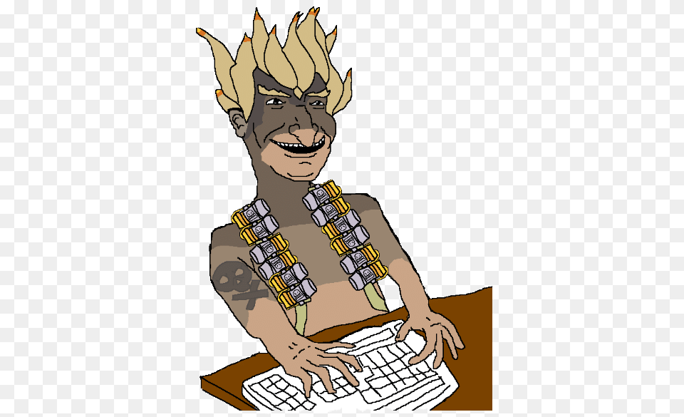 Cartoon, Electronics, Hardware, Person, Computer Free Png