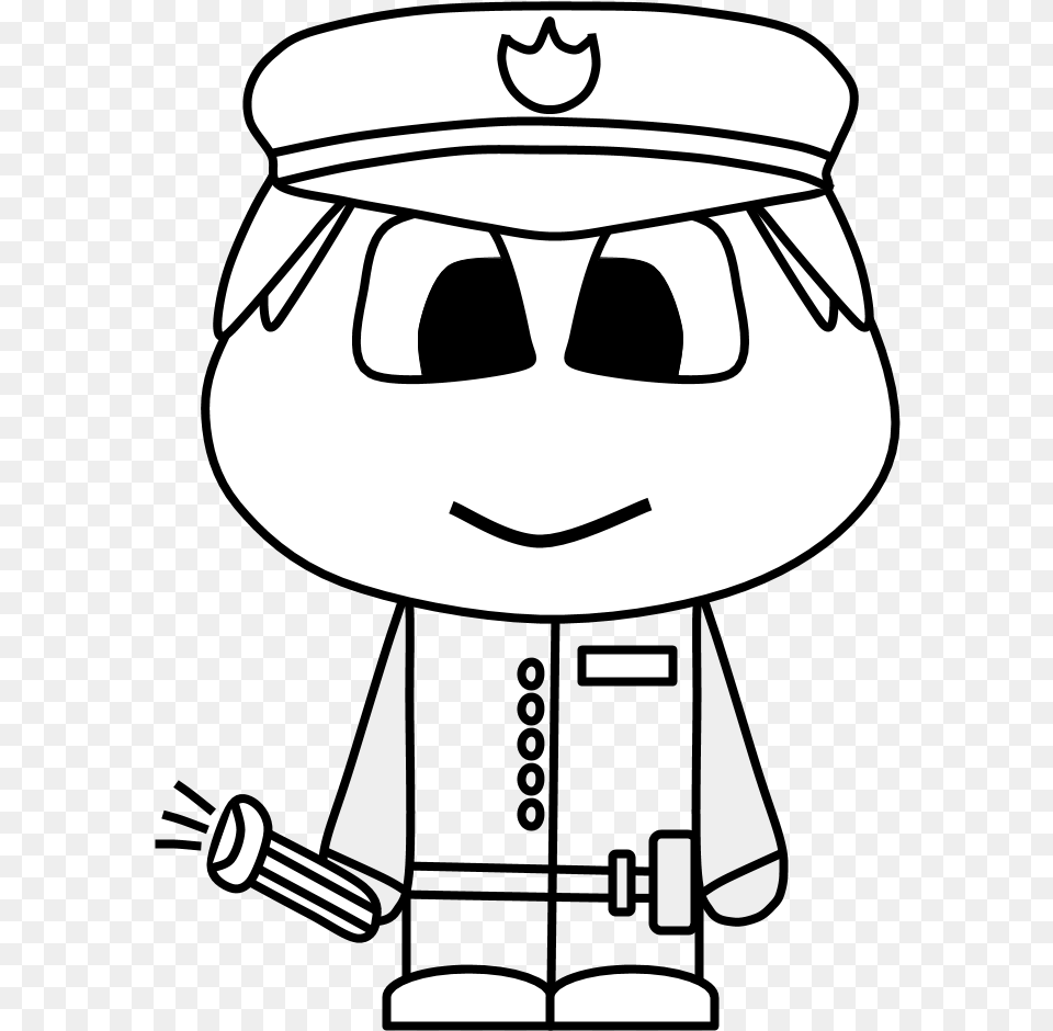 Cartoon 2017, Stencil, Captain, Officer, Person Png