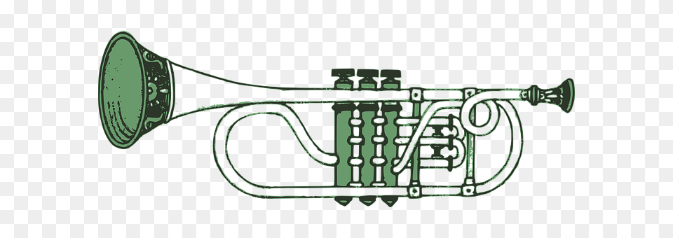 Cartoon Brass Section, Flugelhorn, Musical Instrument, Horn Png Image