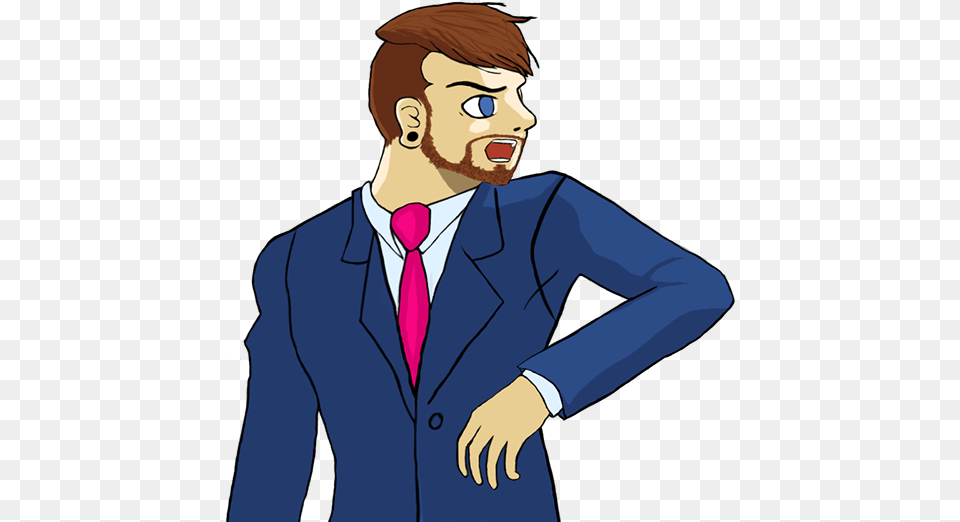 Cartoon, Accessories, Suit, Person, Man Png Image