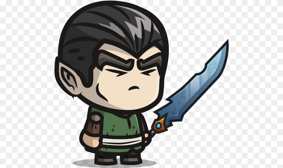 Cartoon, Baby, Person, Sword, Weapon Png Image