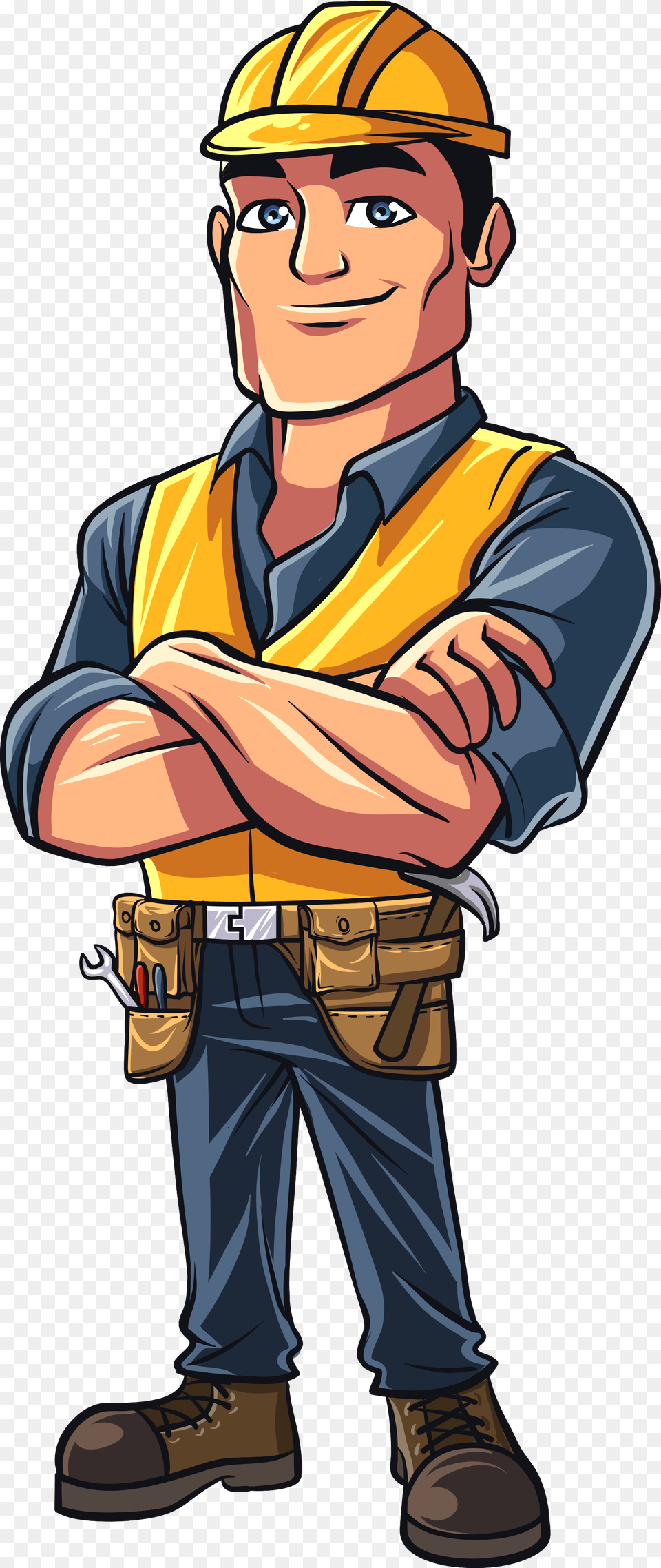 Cartoon, Worker, Clothing, Person, Hardhat Png
