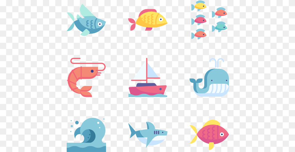 Cartoon, Animal, Fish, Sea Life, Shark Free Png Download