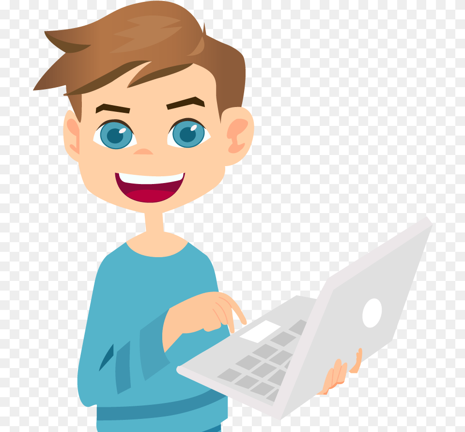 Cartoon, Computer, Electronics, Laptop, Pc Free Png Download