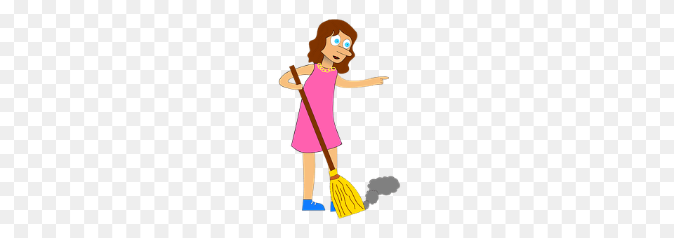 Cartoon Cleaning, Person, Child, Female Png