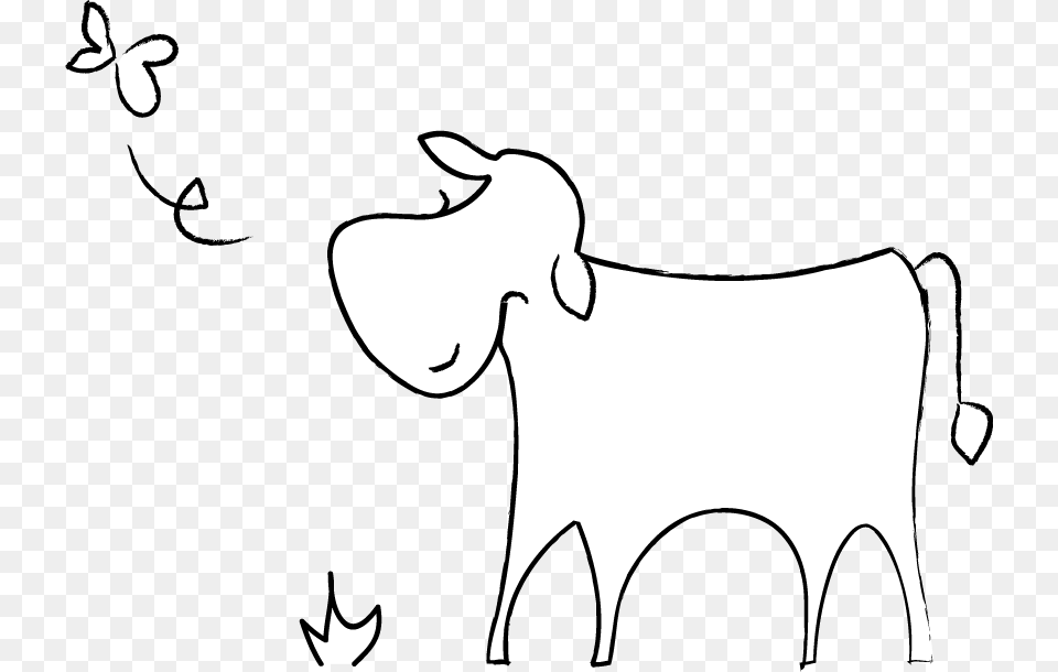Cartoon, Stencil, Animal, Bull, Mammal Free Png Download