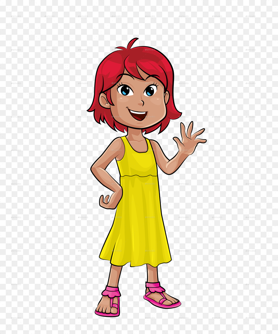 Cartoon, Female, Person, Child, Girl Png Image