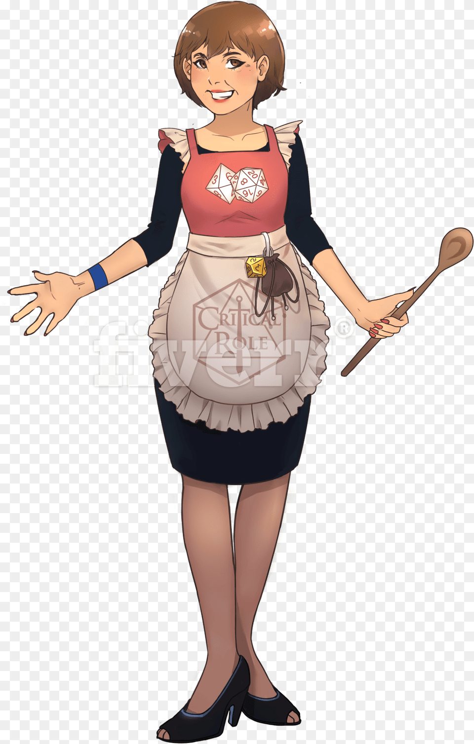 Cartoon, Cutlery, Adult, Person, Woman Free Png