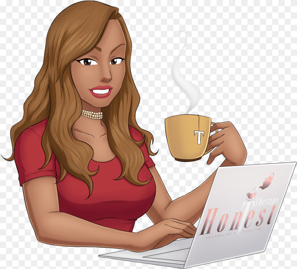 Cartoon, Adult, Reading, Person, Female Free Transparent Png