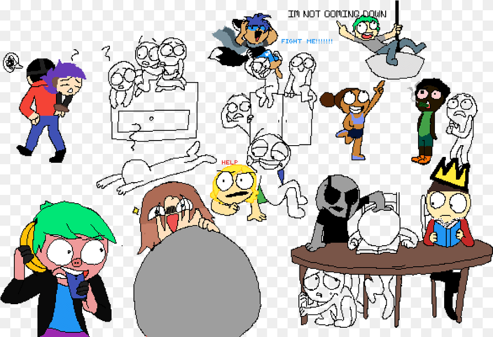 Cartoon, Person, Baby, Book, Comics Free Png