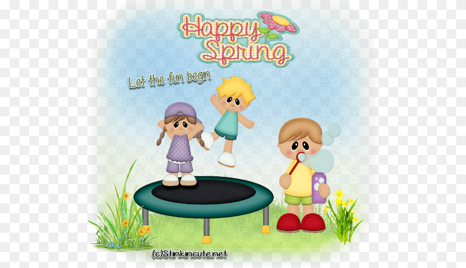 Cartoon, Baby, Person, Trampoline, Face Free Png Download