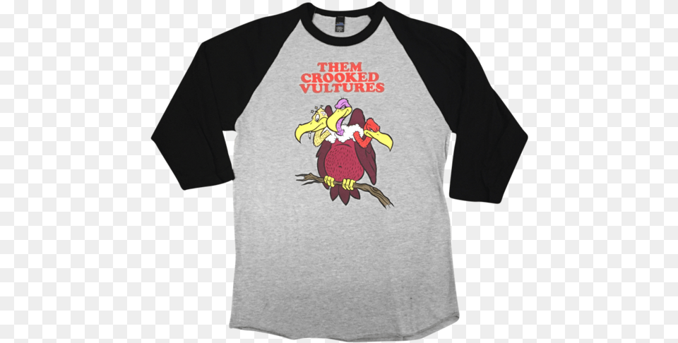 Cartoon 34 Sleeve Raglan Grunge T Shirts, Clothing, T-shirt, Animal, Bird Free Png