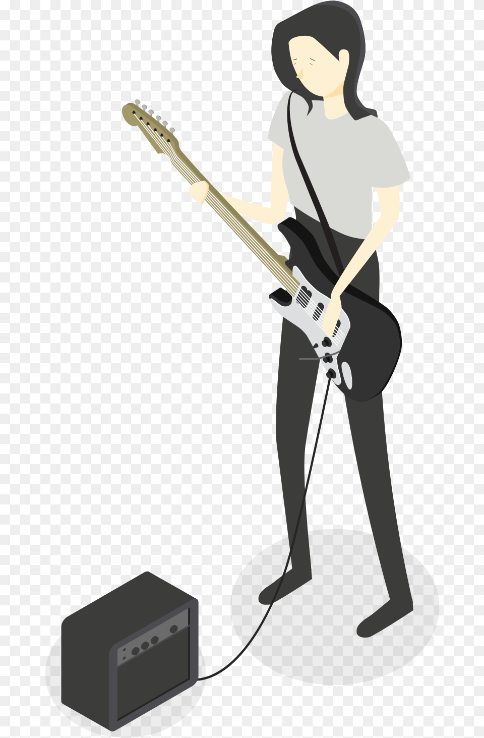 Cartoon, Musical Instrument, Guitar, Person, Bass Guitar Png
