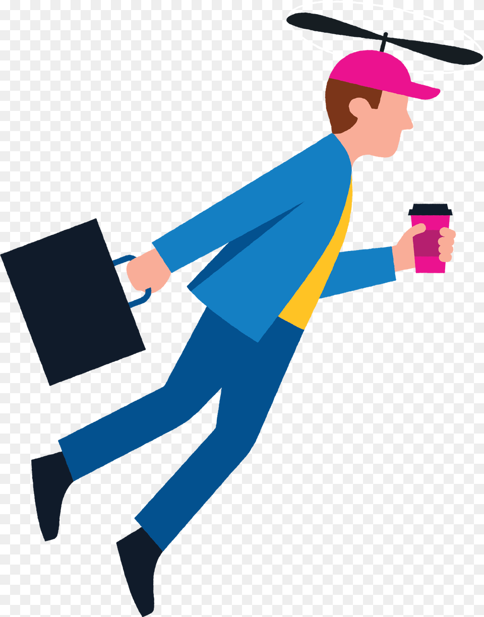 Cartoon, Clothing, Hat, Person, Bag Png