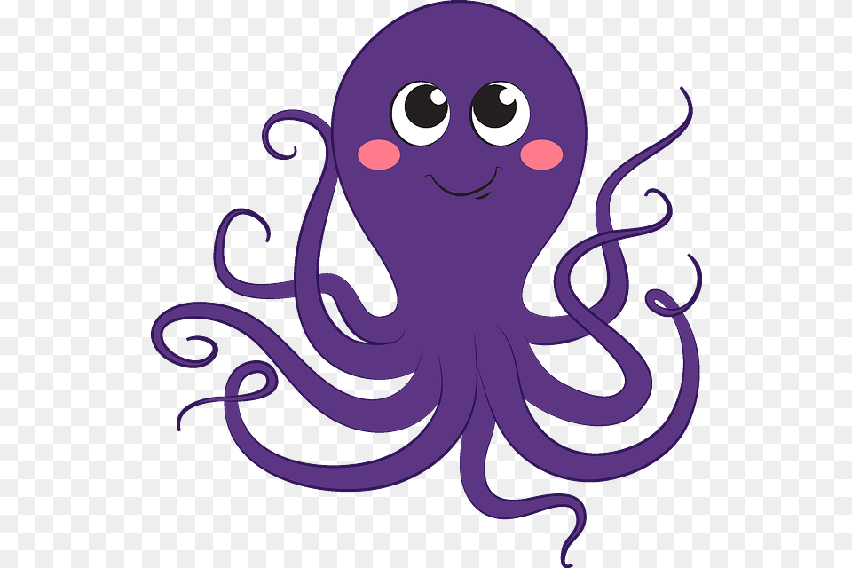 Cartoon, Purple, Animal, Sea Life, Invertebrate Free Transparent Png