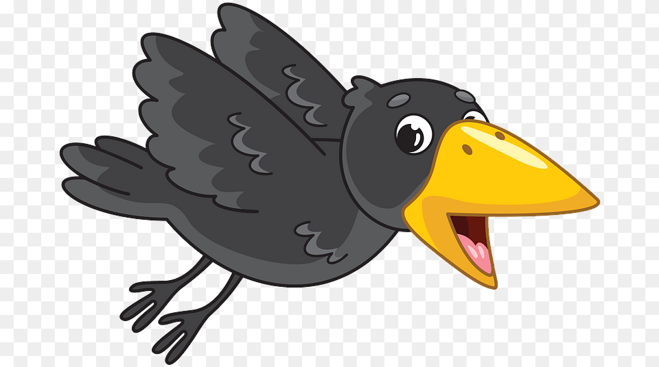 Cartoon, Animal, Beak, Bird, Blackbird Free Transparent Png