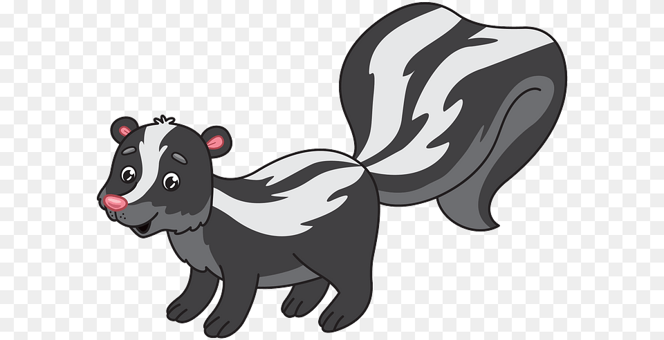 Cartoon, Animal, Wildlife, Mammal, Skunk Free Transparent Png