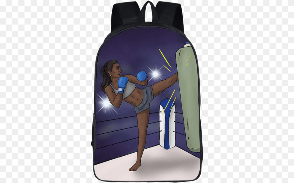 Cartoon, Bag, Backpack, Adult, Female Png