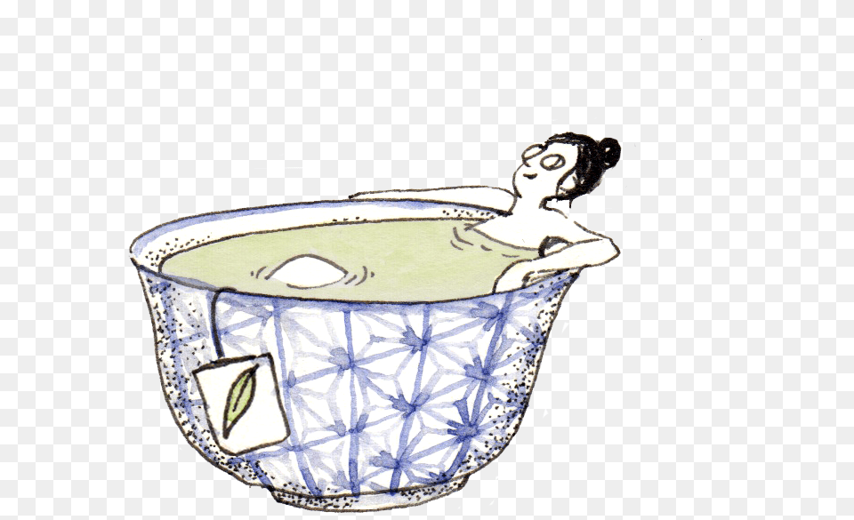 Cartoon, Tub, Bathing, Person, Bathtub Free Png
