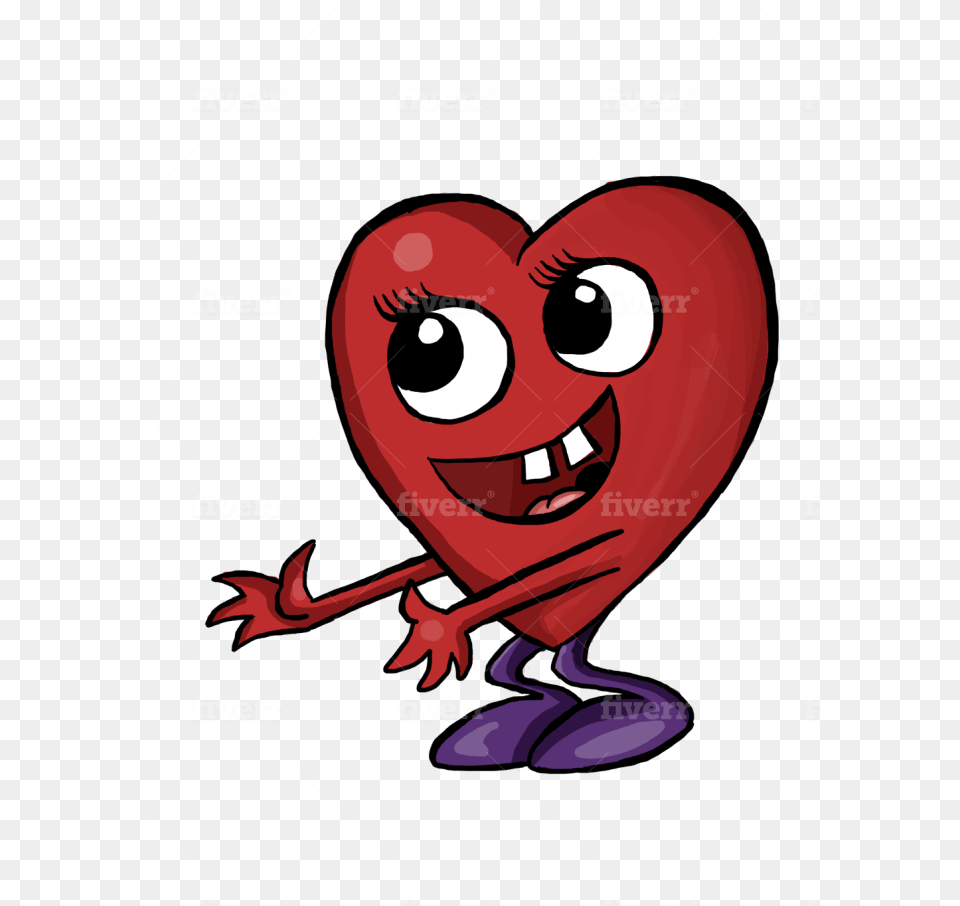 Cartoon, Heart, Face, Head, Person Png Image