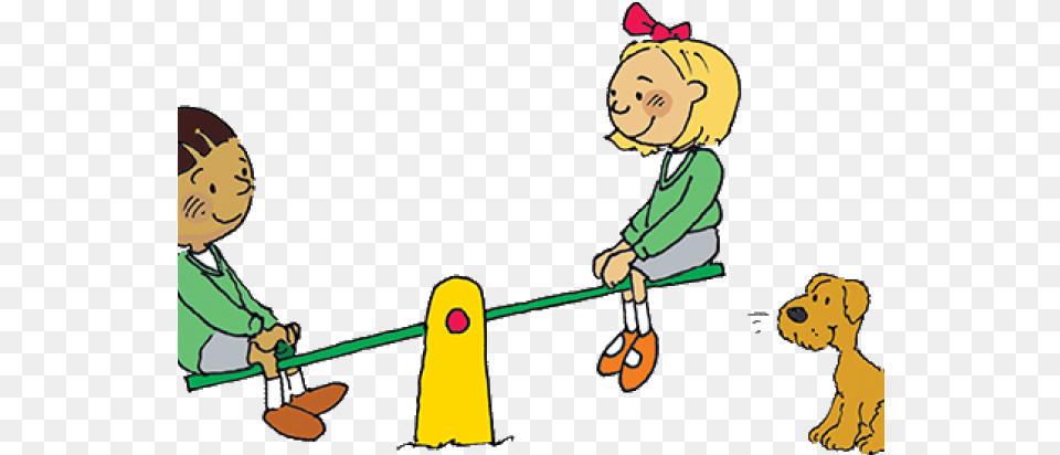 Cartoon, Baby, Person, Toy, Seesaw Png Image